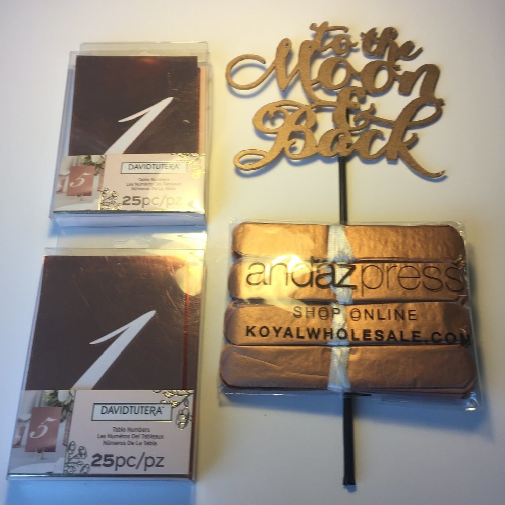 Rose Gold Event Decor Lot ~ David Tutera & More